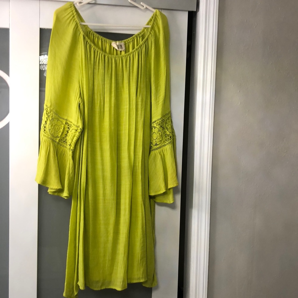 Flowy, lined dress with cute sleeve detail. Never worn.